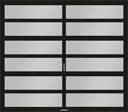 horizon black anodize insulated gray tint aluminum single garage door