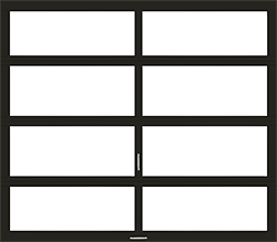 vista black anodize whiteout aluminum single garage door