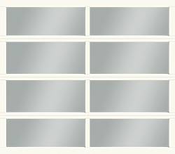 vista bone green tint aluminum single garage door