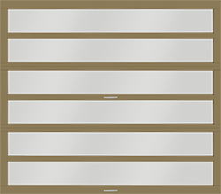 horizon champagne anodize ThermaPro Low E aluminum single garage door