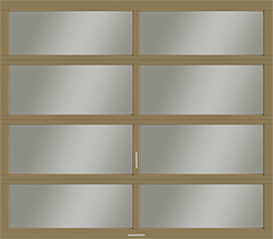 vista champagne anodize bronze tint aluminum single garage door