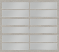 horizon champagne pearl insulated gray tint aluminum single garage door