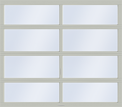 vista clear anodize clear aluminum single garage door