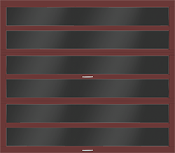 horizon colonial red black ice aluminum single garage door