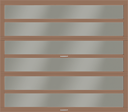 horizon copper anodize bronze tint aluminum single garage door