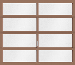 vista copper anodize obscure aluminum single garage door