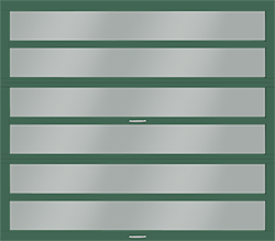 horizon dark ivy green tint aluminum single garage door