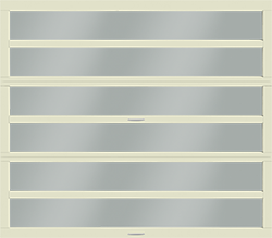 horizon ivory green tint aluminum single garage door