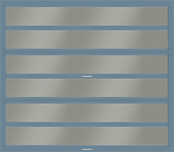 horizon military blue bronze tint aluminum single garage door