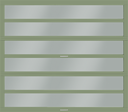 horizon patina green green tint aluminum single garage door