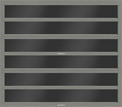 horizon pewter black ice aluminum single garage door