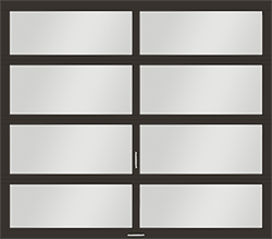 vista quaker bronze ThermaPro Low E aluminum single garage door