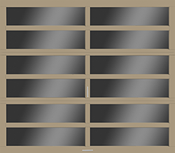 horizon sierra tan insulated greylite aluminum single garage door