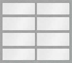 vista silver obscure aluminum single garage door