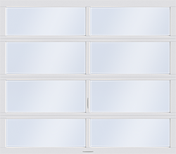 vista white clear aluminum single garage door