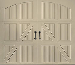 Lucern closed arch sandtone steel single garage door