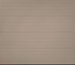 ribbed panel closed sandtone steel single garage door