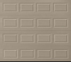 short panel closed sandtone steel single garage door