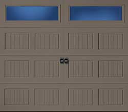 bead board glazed terratone steel single garage door C 10