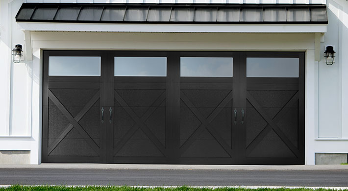 Rosemont design in Black with Black overlay and Blue Ridge decorative hardware